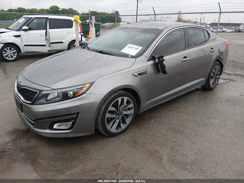 2015 Kia Optima VIN 5XXGR4A67FG401017 IAAI salvage auction — LEFT REAR, Salvage (Illinois), sold $850 on 2026-07-07 (photo 2)