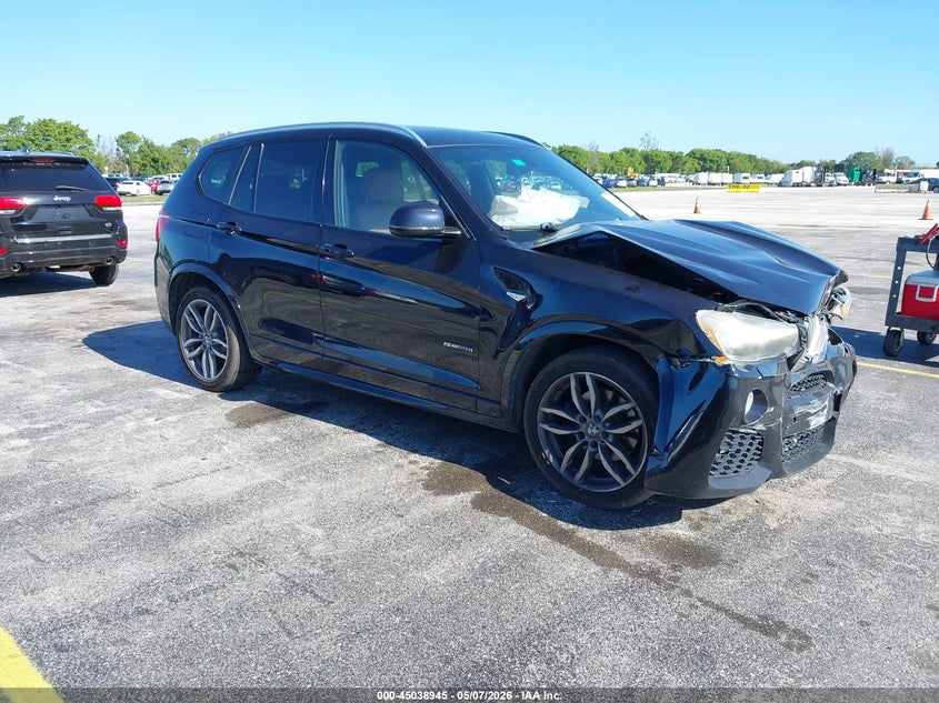 2016 BMW X3 VIN 5UXWZ7C57G0R32236 IAAI salvage auction — FRONT END, Certificate Of Destruction (Florida), sold $25 on 2026-07-30 (photo 1)