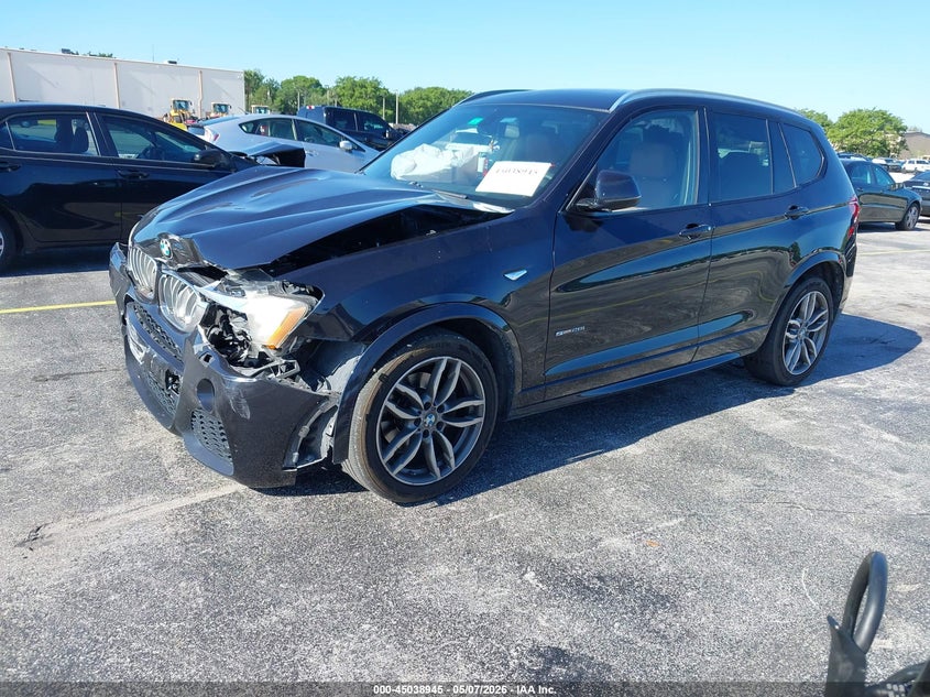2016 BMW X3 VIN 5UXWZ7C57G0R32236 IAAI salvage auction — FRONT END, Certificate Of Destruction (Florida), sold $25 on 2026-07-30 (photo 2)