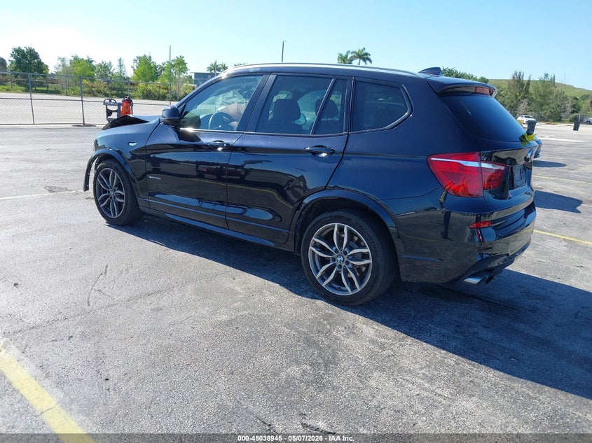 2016 BMW X3 VIN 5UXWZ7C57G0R32236 IAAI salvage auction — FRONT END, Certificate Of Destruction (Florida), sold $25 on 2026-07-30 (photo 3)