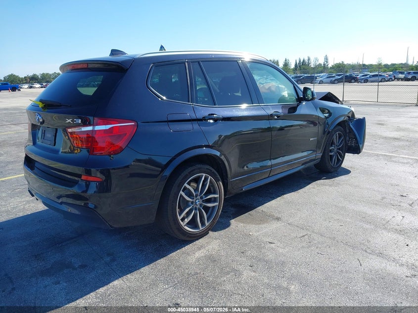 2016 BMW X3 VIN 5UXWZ7C57G0R32236 IAAI salvage auction — FRONT END, Certificate Of Destruction (Florida), sold $25 on 2026-07-30 (photo 4)
