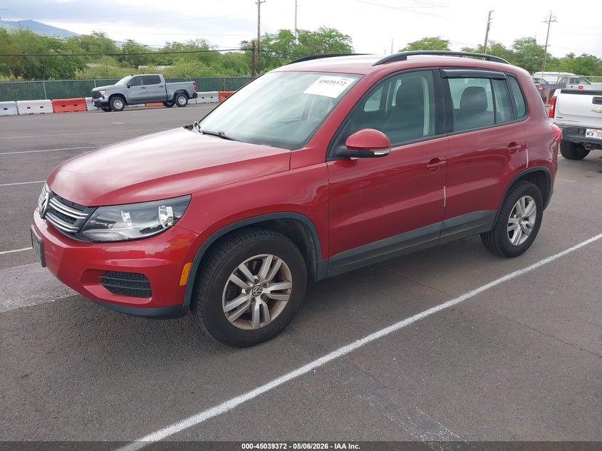 2015 Volkswagen Tiguan VIN WVGBV7AX0FW094624 IAAI salvage auction — NORMAL WEAR, Clear (Hawaii), sold $850 on 2026-07-14 (photo 2)