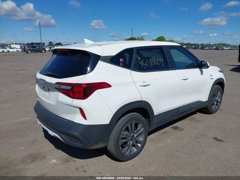 2022 Kia Seltos VIN KNDEPCAA3N7333205 IAAI salvage auction — HAIL, Salvage (Minnesota), sold $7,700 on 2026-07-20 (photo 4)