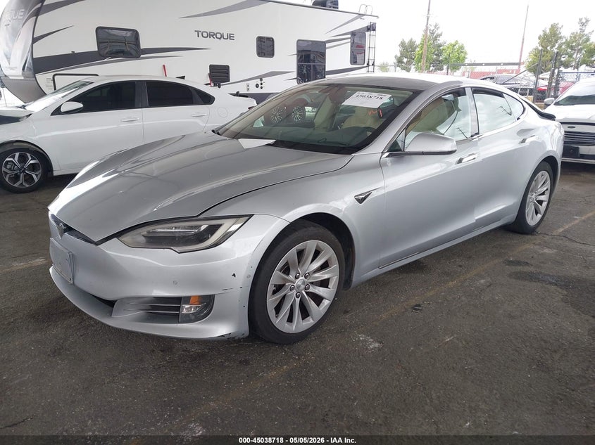 2016 Tesla Model s VIN 5YJSA1E16GF176656 IAAI salvage auction — REAR END, Salvage (California), sold $4,075 on 2026-07-16 (photo 2)