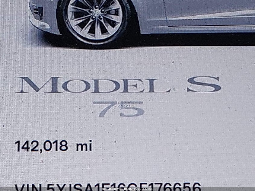 2016 Tesla Model s VIN 5YJSA1E16GF176656 IAAI salvage auction — REAR END, Salvage (California), sold $4,075 on 2026-07-16 (photo 7)