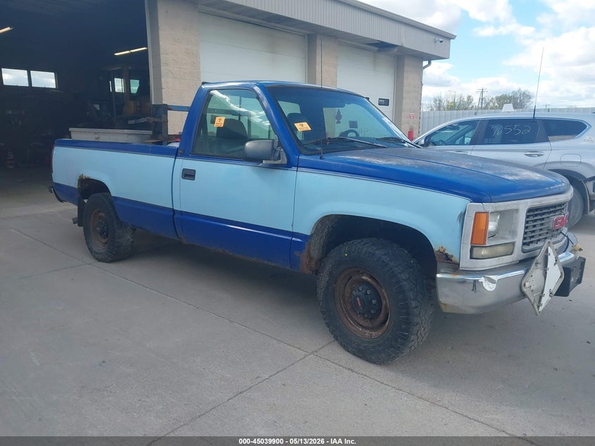 1996 Gmc SIERRA VIN 1GTGC24J2TE551932 IAAI salvage auction — BIO HAZARD, Clear-Endorsement (Wisconsin), sold $400 on 2026-07-09 (photo 1)