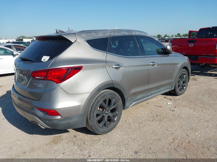2017 Hyundai Santa fe VIN 5XYZW4LA5HG401678 IAAI salvage auction — HAIL, Original (Texas), sold $1,700 on 2026-07-28 (photo 4)