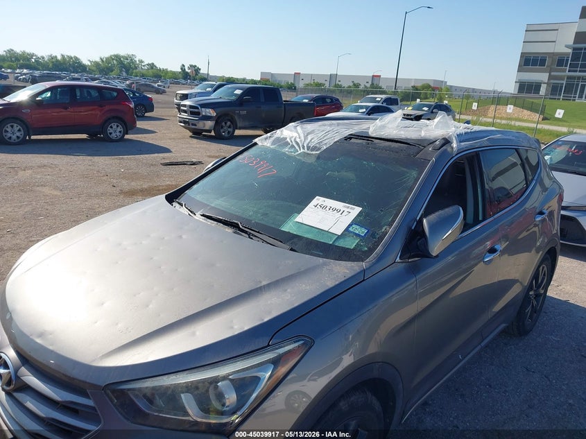 2017 Hyundai Santa fe VIN 5XYZW4LA5HG401678 IAAI salvage auction — HAIL, Original (Texas), sold $1,700 on 2026-07-28 (photo 6)