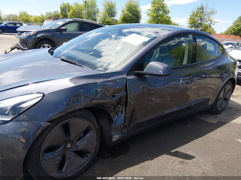 2023 Tesla Model 3 VIN 5YJ3E1EAXPF654540 IAAI salvage auction — LEFT FRONT, Salvage (New Jersey), sold $10,000 on 2026-07-16 (photo 6)