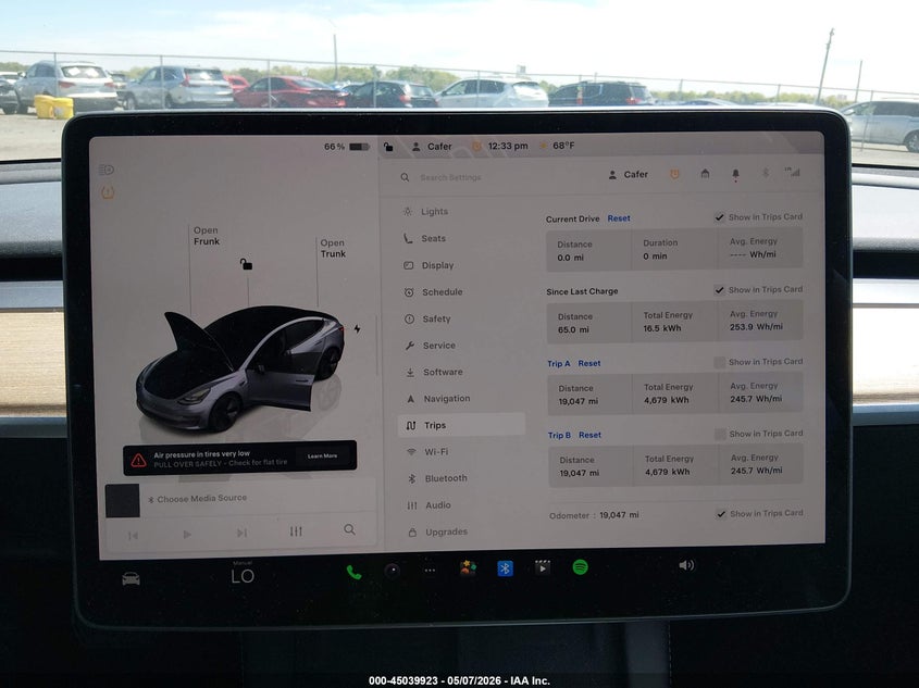 2023 Tesla Model 3 VIN 5YJ3E1EAXPF654540 IAAI salvage auction — LEFT FRONT, Salvage (New Jersey), sold $10,000 on 2026-07-16 (photo 7)