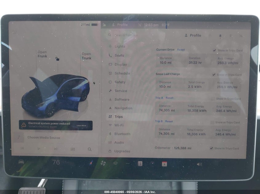 2024 Tesla Model y VIN 7SAYGDED5RA321807 IAAI salvage auction — FRONT END, Original (Texas), sold $8,900 on 2026-07-24 (photo 7)
