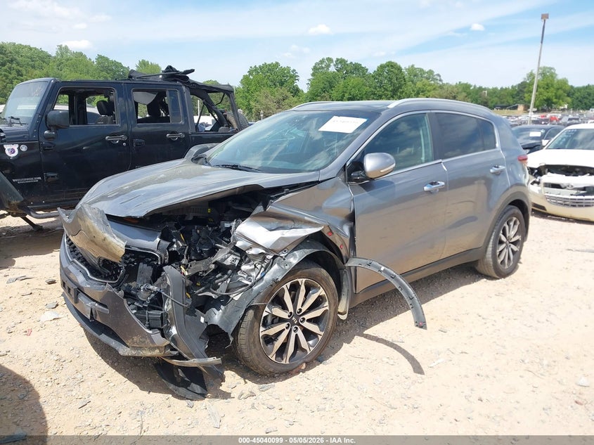2017 Kia Sportage VIN KNDPN3AC2H7220592 IAAI salvage auction — FRONT END, Salvage (North Carolina), sold $2,800 on 2026-07-27 (photo 2)