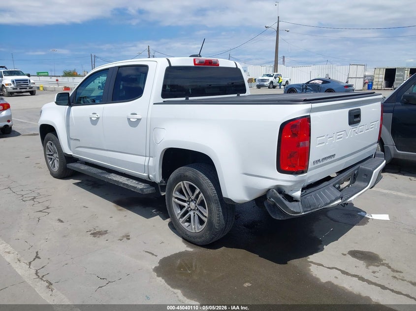 2022 Chevrolet Colorado VIN 1GCGSBEA7N1271029 IAAI salvage auction — LEFT REAR, Salvage (California), sold $10,000 on 2026-07-29 (photo 3)