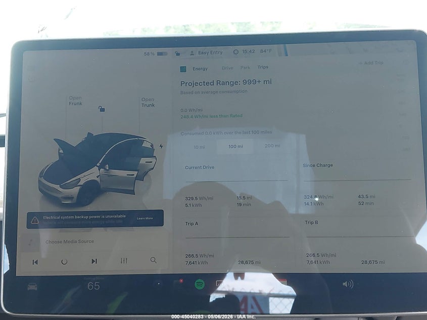 2024 Tesla Model y VIN 7SAYGDED3RA303984 IAAI salvage auction — FRONT END, Salvage (Georgia), sold $7,000 on 2026-07-29 (photo 7)