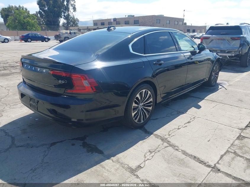 2022 Volvo S90 VIN LVY062MK8NP252351 IAAI salvage auction — RIGHT FRONT, Salvage (California), sold $1,050 on 2026-07-29 (photo 4)
