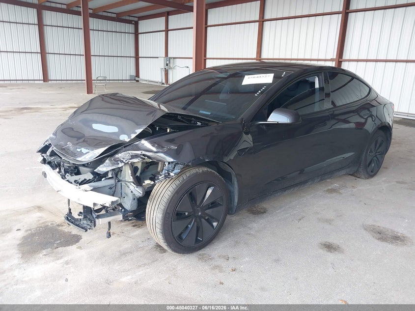 2025 Tesla Model 3 VIN 5YJ3E1EA3SF999482 IAAI salvage auction — FRONT END, Clear (Florida), sold $6,000 on 2026-07-08 (photo 2)