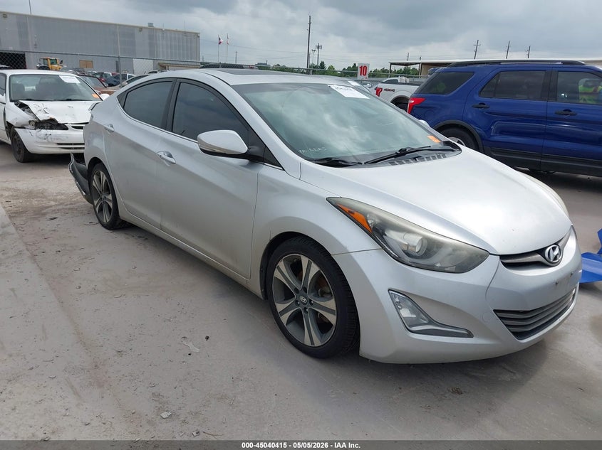 2016 Hyundai Elantra VIN KMHDH4AH8GU587097 IAAI salvage auction — REAR END, Original (Texas), sold $1,450 on 2026-07-16 (photo 1)