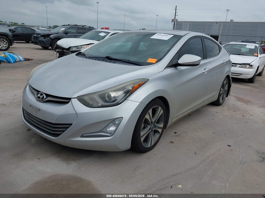 2016 Hyundai Elantra VIN KMHDH4AH8GU587097 IAAI salvage auction — REAR END, Original (Texas), sold $1,450 on 2026-07-16 (photo 2)