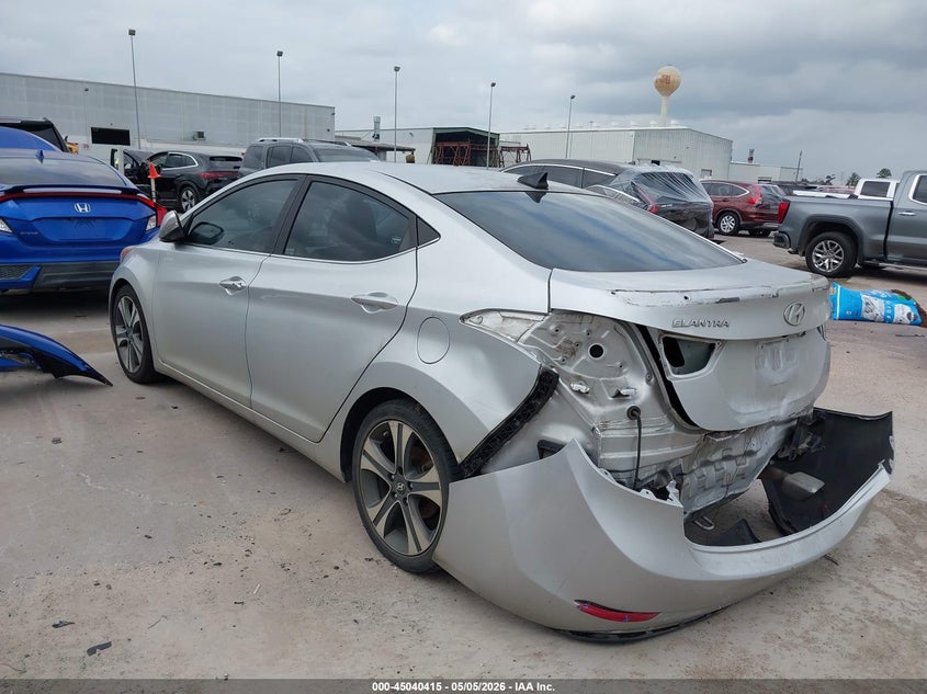 2016 Hyundai Elantra VIN KMHDH4AH8GU587097 IAAI salvage auction — REAR END, Original (Texas), sold $1,450 on 2026-07-16 (photo 3)