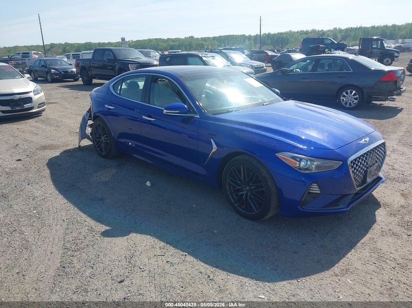 2019 Genesis G70 VIN KMTG44LA7KU018104 IAAI salvage auction — REAR END, Salvage - Greater Than 75% (Maryland), sold $4,550 on 2026-07-20 (photo 1)