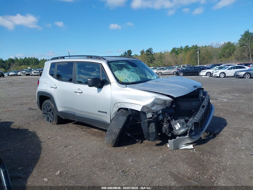 2018 Jeep Renegade VIN ZACCJBAB6JPH38046 IAAI salvage auction — FRONT END, Salvage (Massachusetts), sold $400 on 2026-07-10 (photo 1)