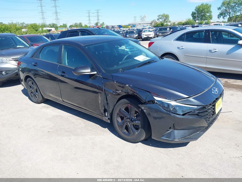 2021 Hyundai Elantra VIN 5NPLM4AG0MH006331 IAAI salvage auction — RIGHT FRONT, Salvage (Illinois), sold $4,500 on 2026-08-01 (photo 1)