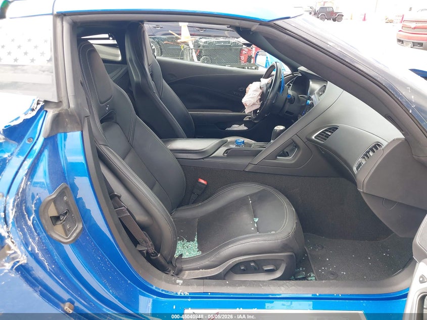 2014 Chevrolet Corvette VIN 1G1YM2D71E5104915 IAAI salvage auction — FRONT & REAR, Original (Texas), sold $7,625 on 2026-09-09 (photo 5)