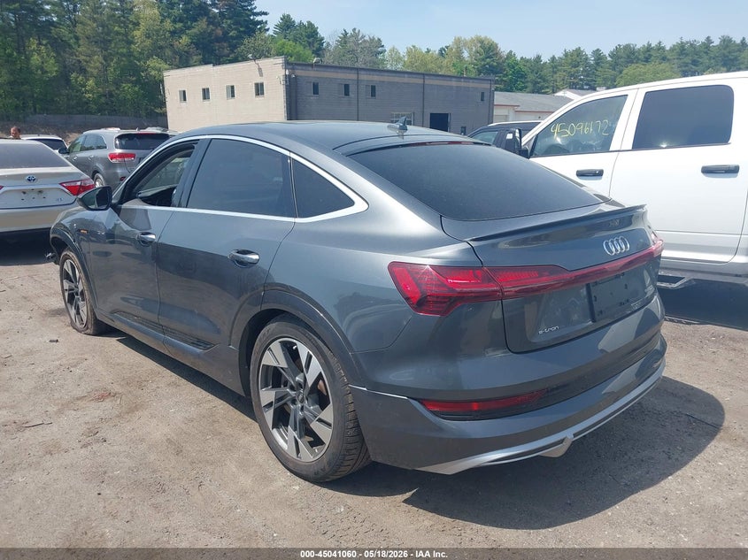 2021 Audi E-tron sportback VIN WA12AAGE9MB013105 IAAI salvage auction — REAR END, Salvage (Massachusetts), sold $10,800 on 2026-07-24 (photo 3)