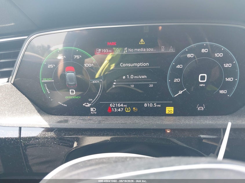 2021 Audi E-tron sportback VIN WA12AAGE9MB013105 IAAI salvage auction — REAR END, Salvage (Massachusetts), sold $10,800 on 2026-07-24 (photo 7)