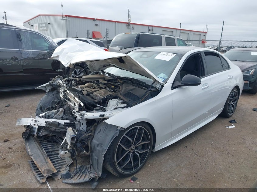2022 Mercedes-benz C-klasse VIN W1KAF4GB9NR066928 IAAI salvage auction — FRONT END, Salvage (Texas), sold $5,100 on 2026-08-27 (photo 2)