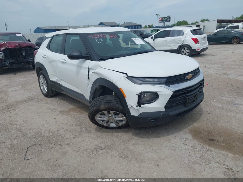 2023 Chevrolet Trailblazer VIN KL79MMS21PB048619 IAAI salvage auction — RIGHT SIDE, Salvage (Texas), sold $2,750 on 2026-07-08 (photo 1)