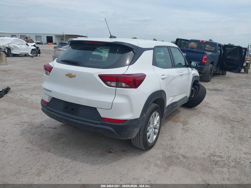 2023 Chevrolet Trailblazer VIN KL79MMS21PB048619 IAAI salvage auction — RIGHT SIDE, Salvage (Texas), sold $2,750 on 2026-07-08 (photo 4)