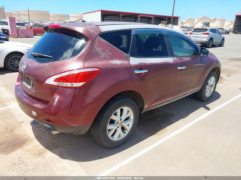 2012 Nissan Murano VIN JN8AZ1MU7CW100700 IAAI salvage auction — NORMAL WEAR, Bill Of Sale (Hawaii), sold $75 on 2026-07-28 (photo 4)