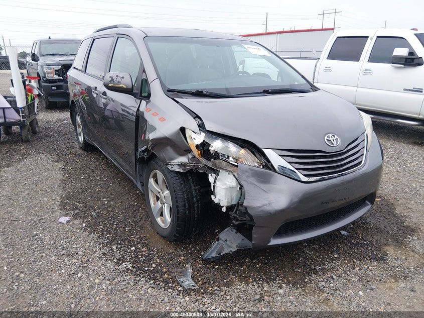 2016 Toyota Sienna VIN 5TDKK3DC0GS754502 IAAI salvage auction — RIGHT FRONT, Salvage (Louisiana), sold $4,150 on 2026-07-08 (photo 1)