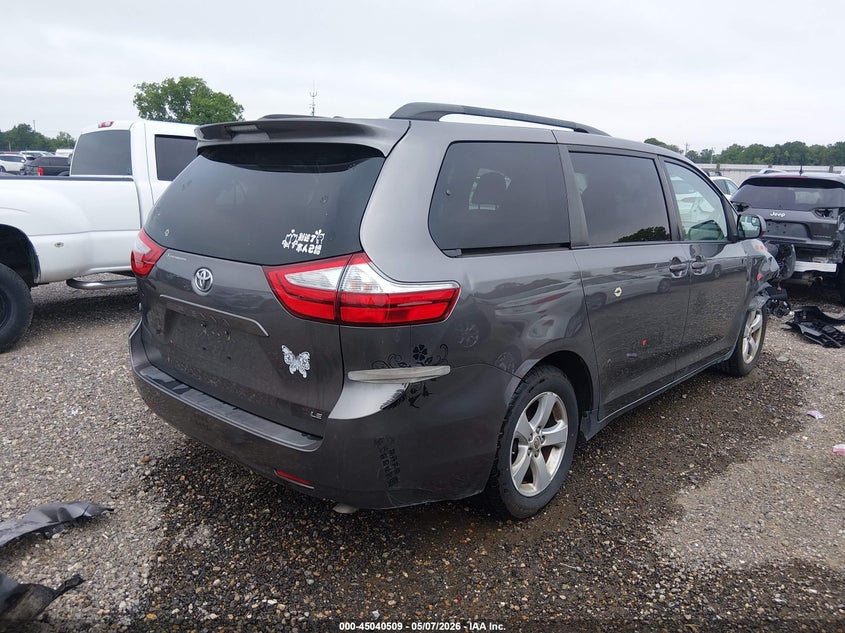2016 Toyota Sienna VIN 5TDKK3DC0GS754502 IAAI salvage auction — RIGHT FRONT, Salvage (Louisiana), sold $4,150 on 2026-07-08 (photo 4)