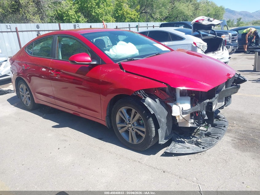2018 Hyundai Elantra VIN 5NPD84LF7JH278996 IAAI salvage auction — FRONT END, Salvage (Utah), sold $1,625 on 2026-07-09 (photo 1)
