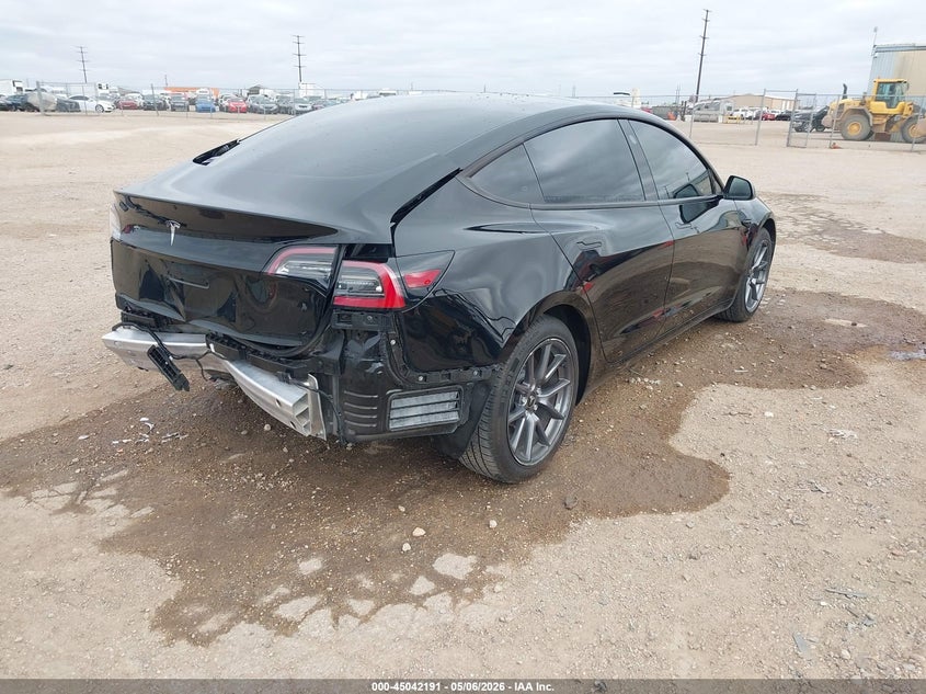 2021 Tesla Model 3 VIN 5YJ3E1EA1MF854413 IAAI salvage auction — REAR END, Original (Texas), sold $25 on 2026-07-23 (photo 4)