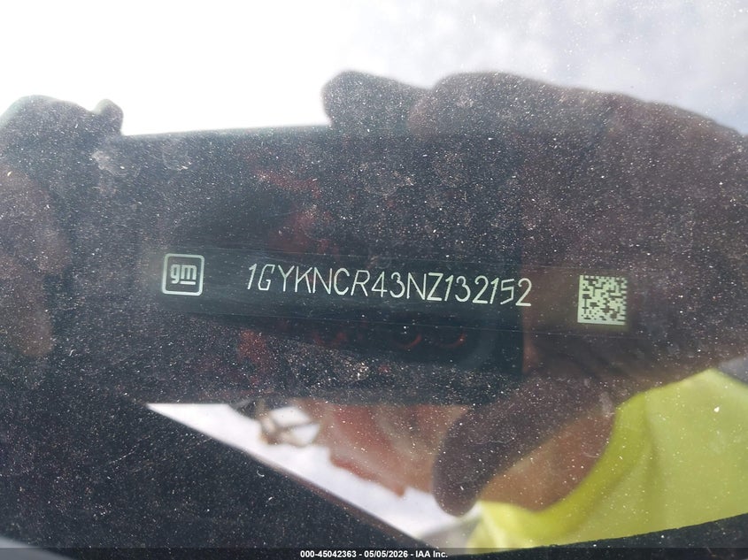 2022 Cadillac Xt5 VIN 1GYKNCR43NZ132152 IAAI salvage auction — HAIL, Original (Texas), sold $10,250 on 2026-07-15 (photo 9)