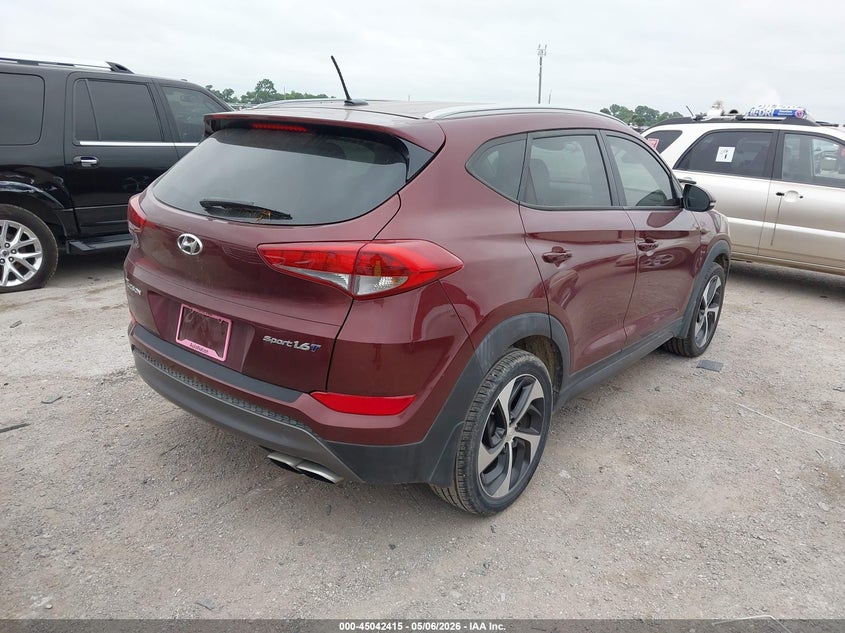 2016 Hyundai Tucson VIN KM8J33A24GU195399 IAAI salvage auction — HAIL, Original (Texas), sold $4,650 on 2026-07-07 (photo 4)