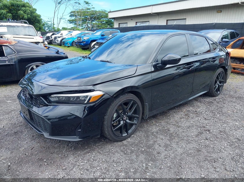 2025 Honda Civic VIN 2HGFE4F88SH315435 IAAI salvage auction — FRONT & REAR, Salvage (Hawaii), sold $7,025 on 2026-07-28 (photo 2)