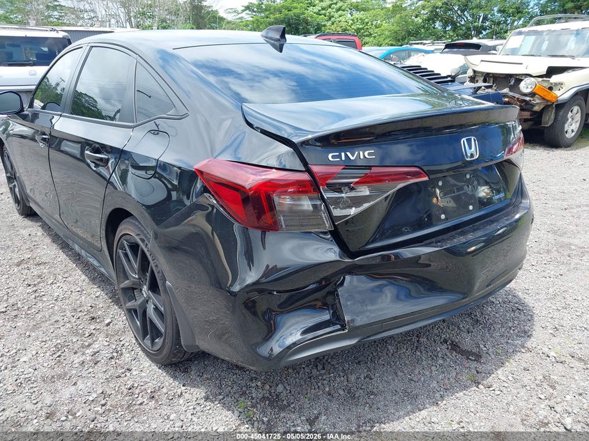 2025 Honda Civic VIN 2HGFE4F88SH315435 IAAI salvage auction — FRONT & REAR, Salvage (Hawaii), sold $7,025 on 2026-07-28 (photo 6)