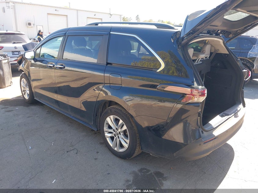 2025 Toyota Sienna VIN 5TDJSKFC1SS189401 IAAI salvage auction — FRONT & REAR, Mv-907A (New York), sold $11,300 on 2026-07-28 (photo 3)