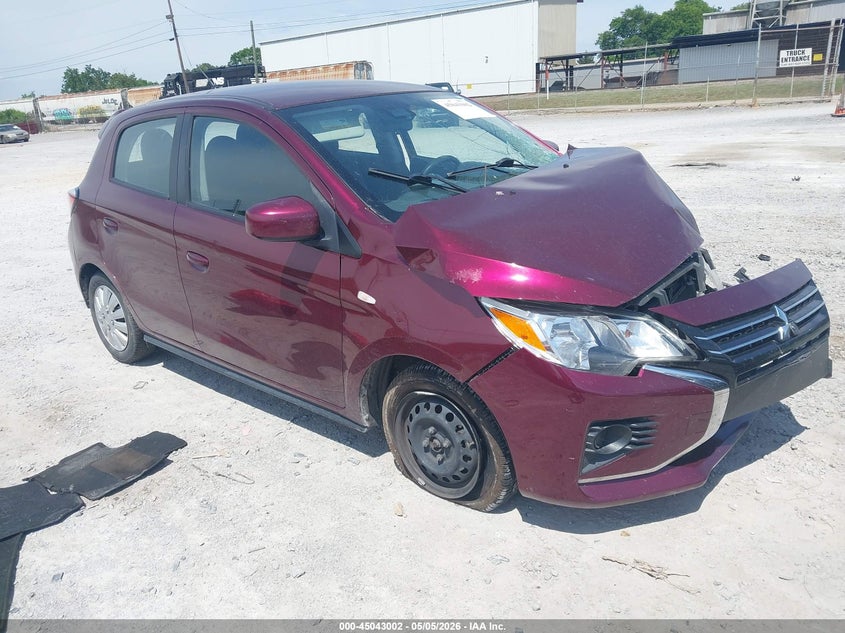 2021 Mitsubishi Mirage VIN ML32AUHJ4MH008137 IAAI salvage auction — FRONT END, Salvage (Tennessee), sold $250 on 2026-07-06 (photo 1)