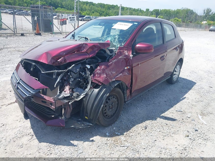 2021 Mitsubishi Mirage VIN ML32AUHJ4MH008137 IAAI salvage auction — FRONT END, Salvage (Tennessee), sold $250 on 2026-07-06 (photo 2)