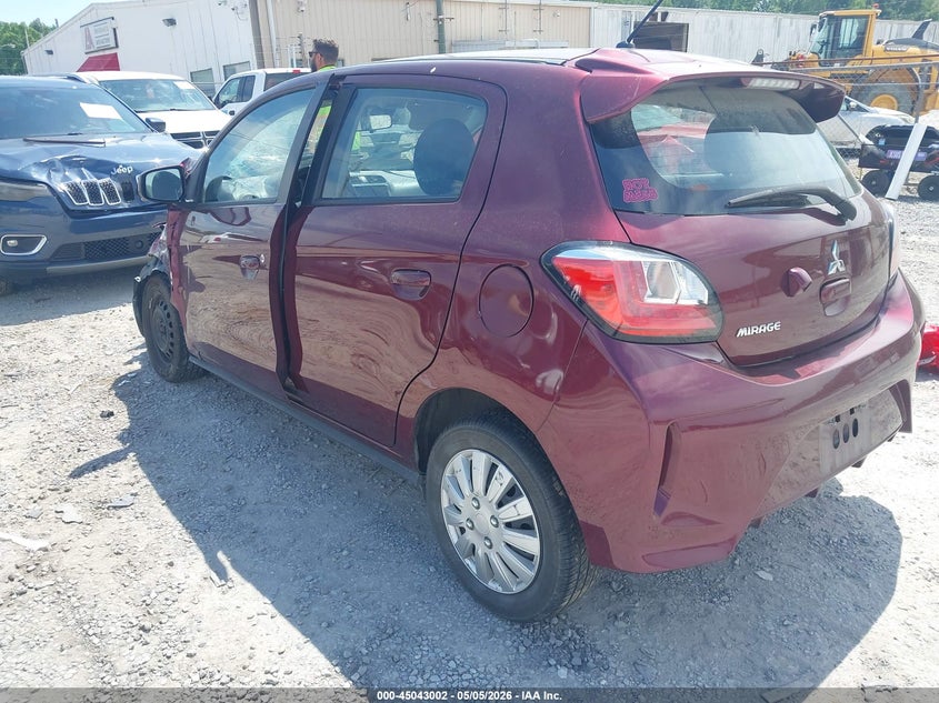 2021 Mitsubishi Mirage VIN ML32AUHJ4MH008137 IAAI salvage auction — FRONT END, Salvage (Tennessee), sold $250 on 2026-07-06 (photo 3)