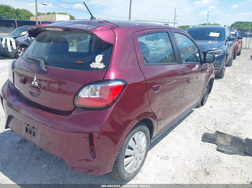 2021 Mitsubishi Mirage VIN ML32AUHJ4MH008137 IAAI salvage auction — FRONT END, Salvage (Tennessee), sold $250 on 2026-07-06 (photo 4)