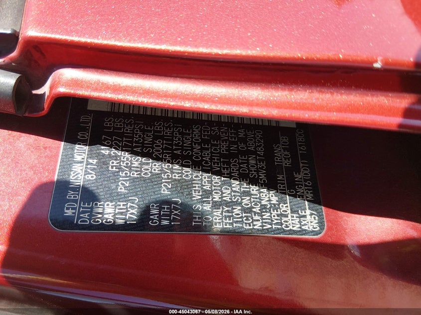 2014 Nissan Juke VIN JN8AF5MV3ET483290 IAAI salvage auction — RIGHT SIDE, Salvage (Idaho), sold $25 on 2026-07-29 (photo 9)