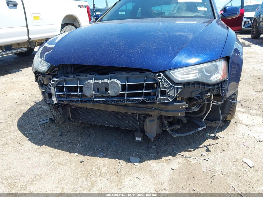 2014 Audi S5 VIN WAUCGAFR0EA027833 IAAI salvage auction — FRONT END, Original (Texas), sold $25 on 2026-07-09 (photo 6)