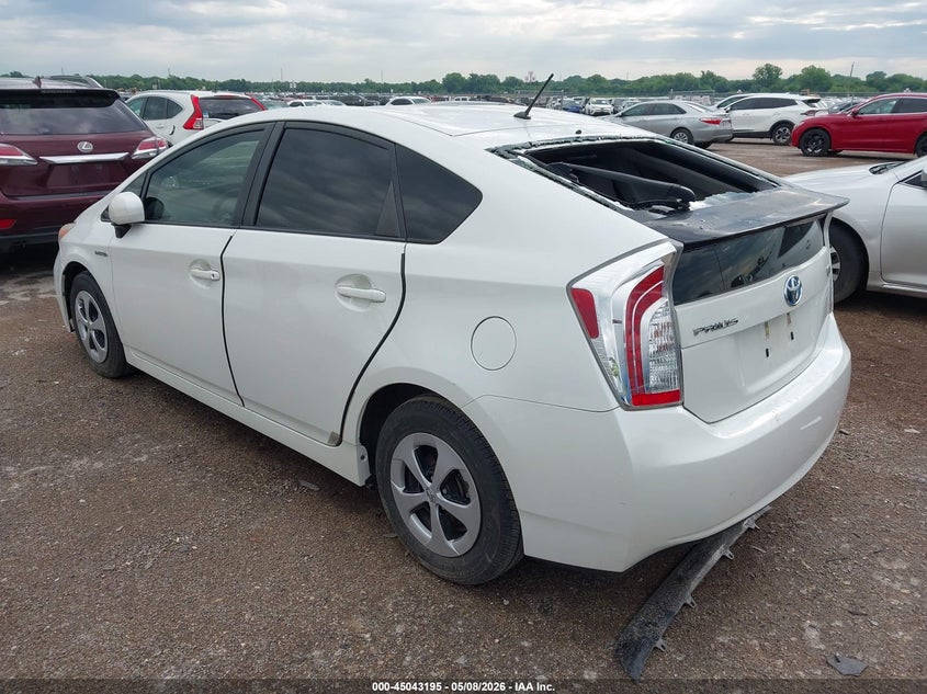 2012 Toyota Prius VIN JTDKN3DU9C5533416 IAAI salvage auction — WATER/FLOOD, Salvage (Texas), sold $2,700 on 2026-07-21 (photo 3)