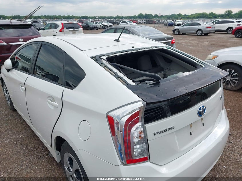 2012 Toyota Prius VIN JTDKN3DU9C5533416 IAAI salvage auction — WATER/FLOOD, Salvage (Texas), sold $2,700 on 2026-07-21 (photo 6)